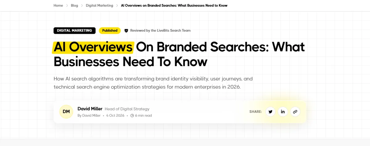 Article: AI overviews and branded searches