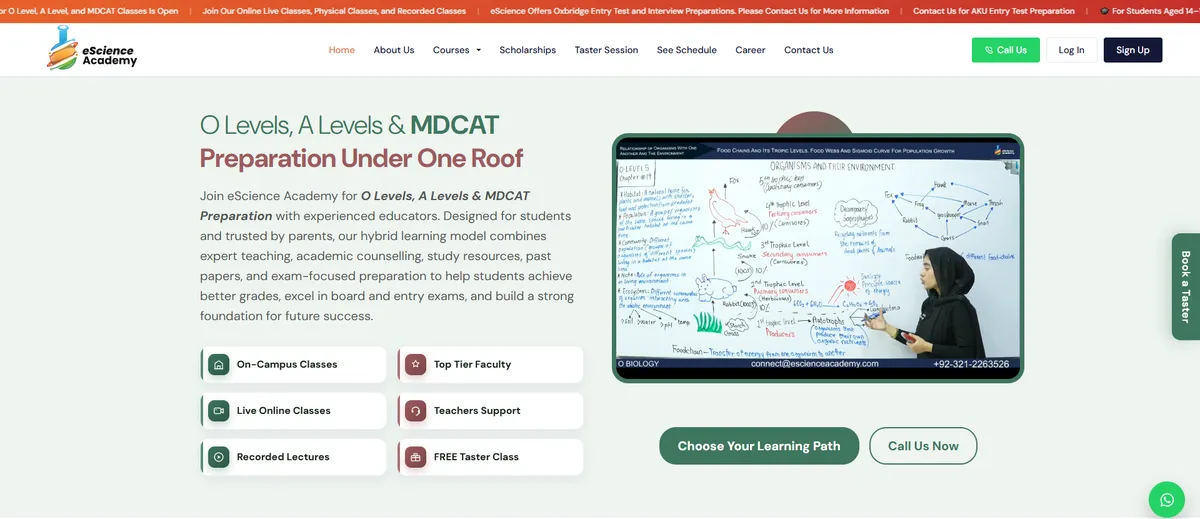 eScience Academy website