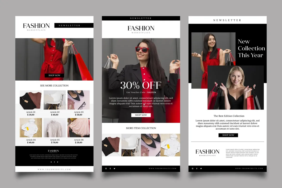 Fashion newsletter templates