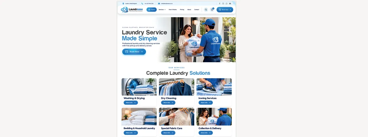 Laundry service graphic design