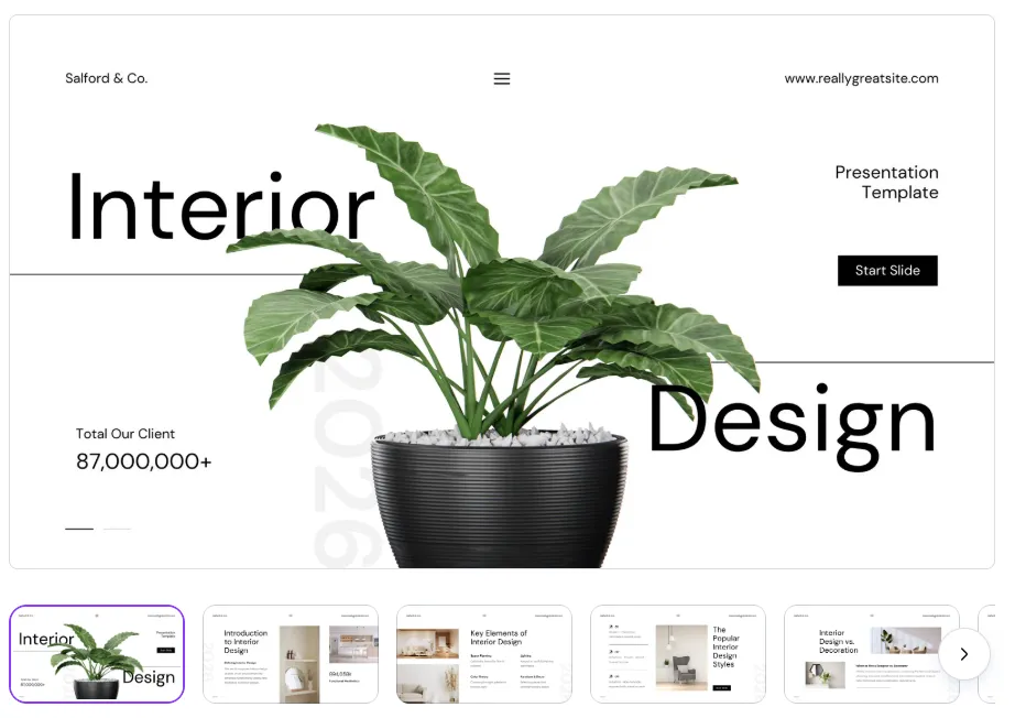 Interior design presentation