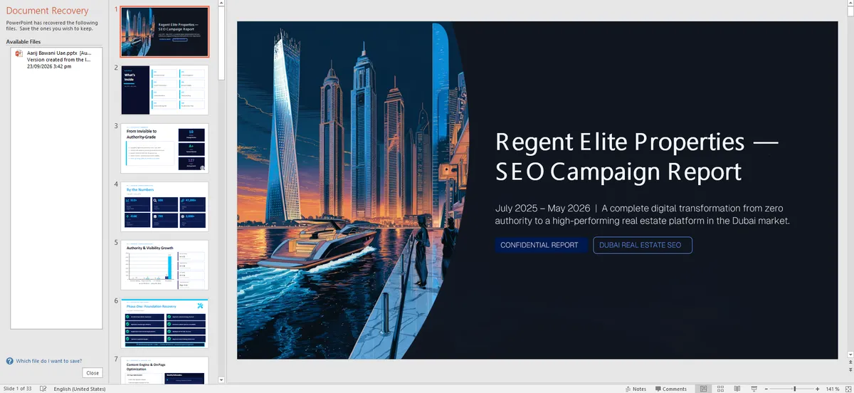 Regent Elite Properties SEO report