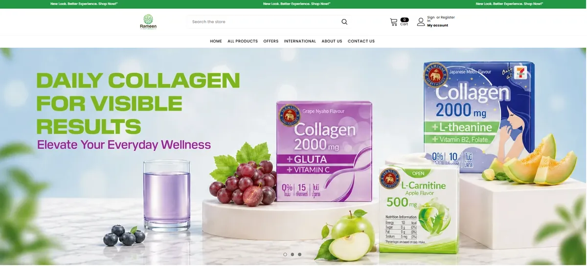 Rameen Naturals Shopify store