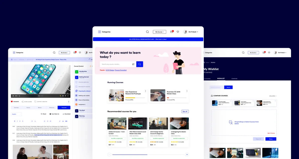 UI/UX design: web interfaces